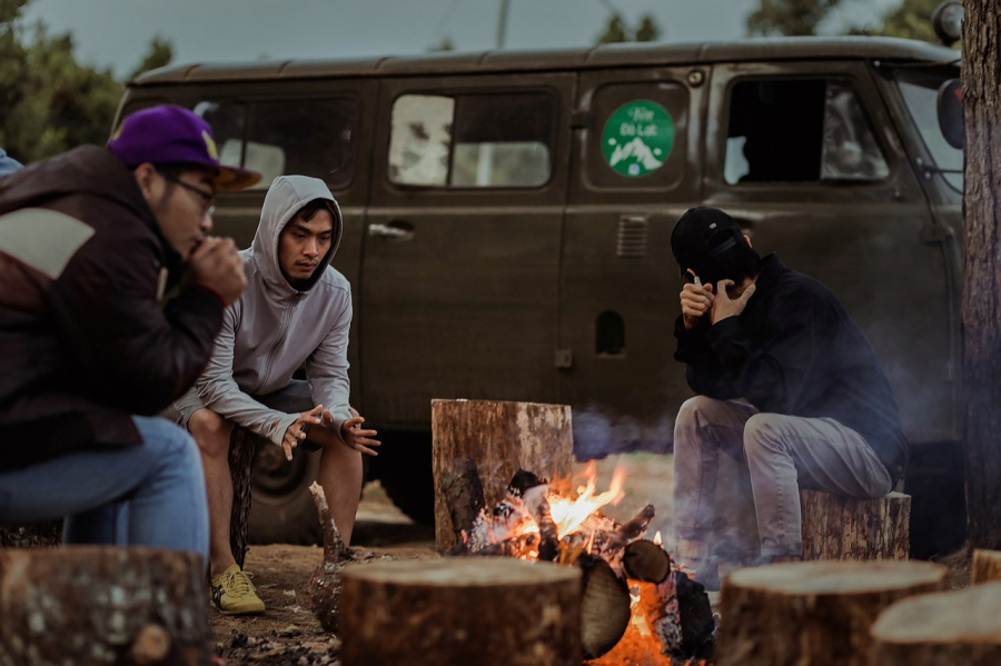 feu de camp au camping Palmyre 3 étoiles